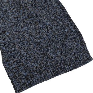 Forte wool cashmere blend knit scarf blu, black unisex